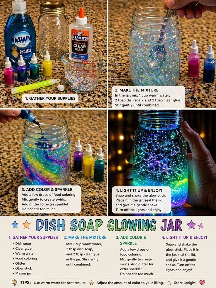 Dish Soap Glowing Jar 5 Dish Soap Glowing Jar