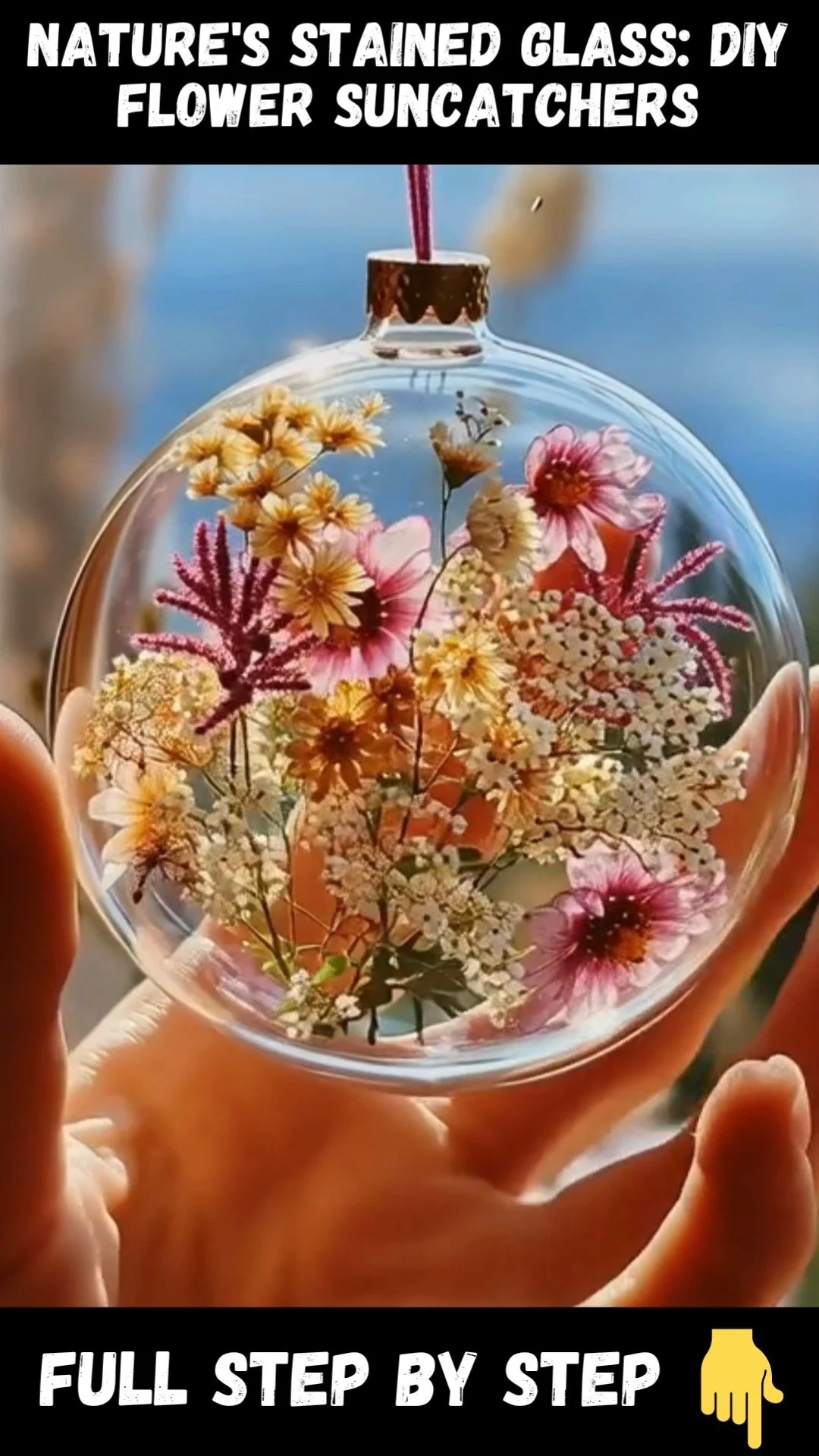 DIY Flower Suncatchers 5 DIY Flower Suncatchers