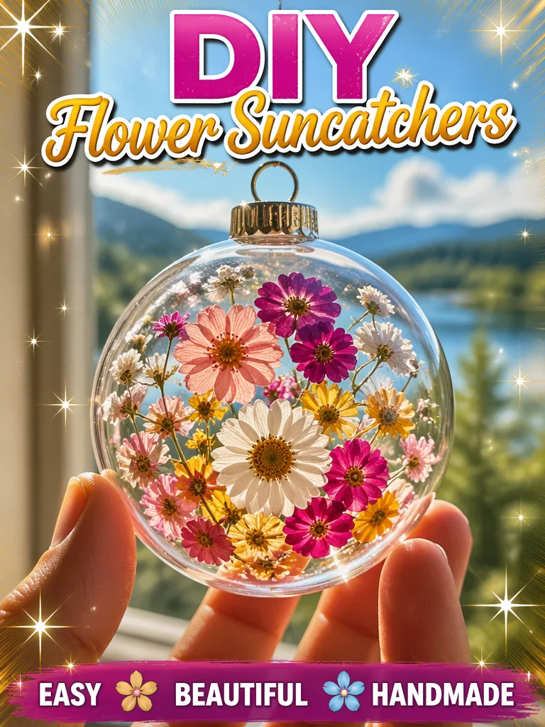 DIY Flower Suncatchers 6 DIY Flower Suncatchers