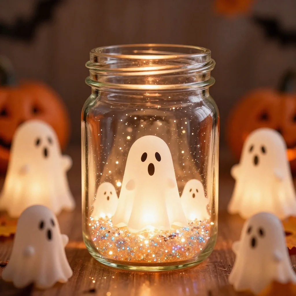 Floating Ghost Sensory Jar For Kids 6 Floating Ghost Sensory Jar For Kids