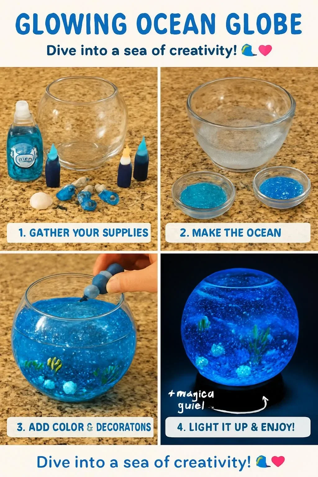 Glowing Ocean Globe 6 Glowing Ocean Globe