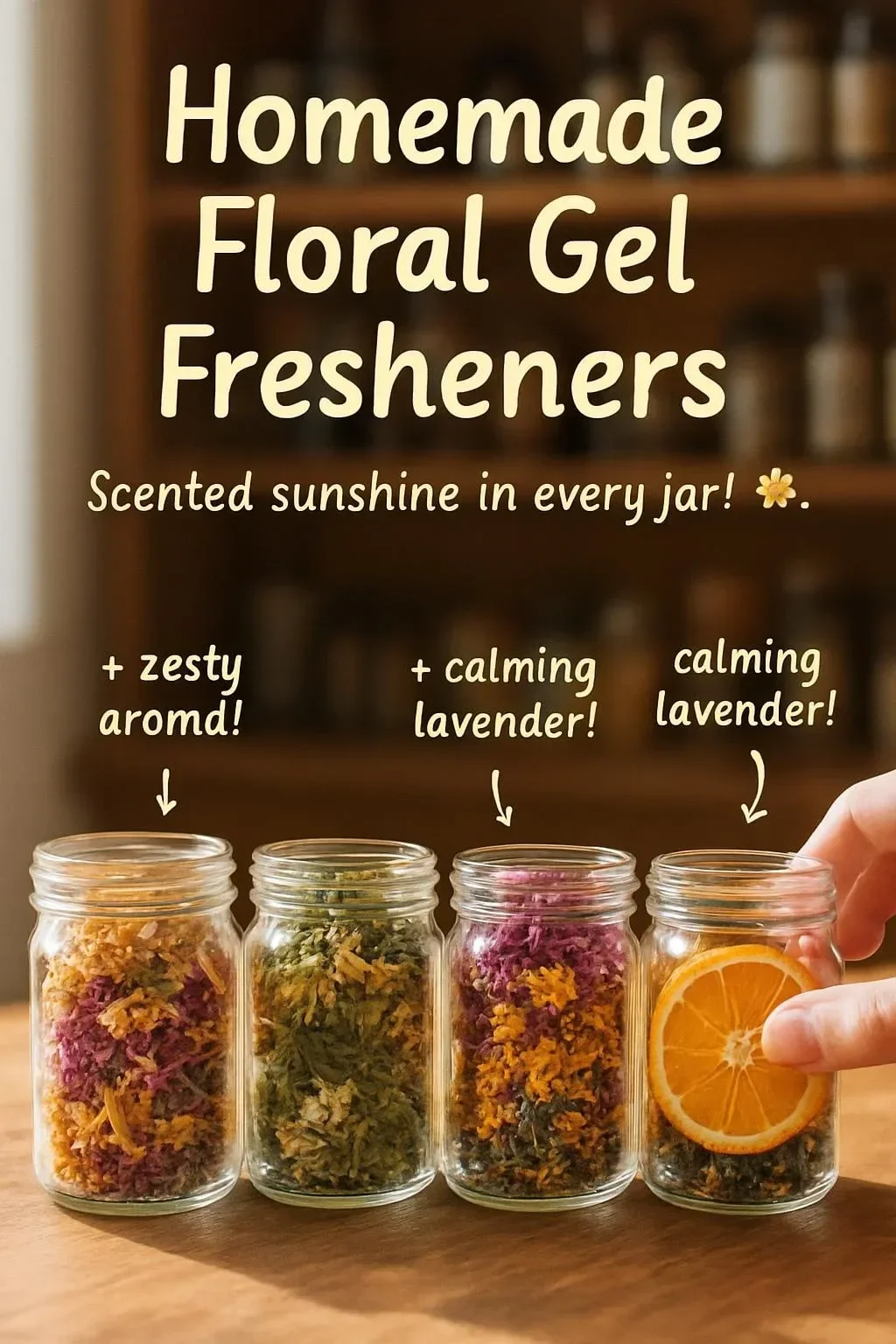 Homemade Floral Gel Fresheners 6 Homemade Floral Gel Fresheners