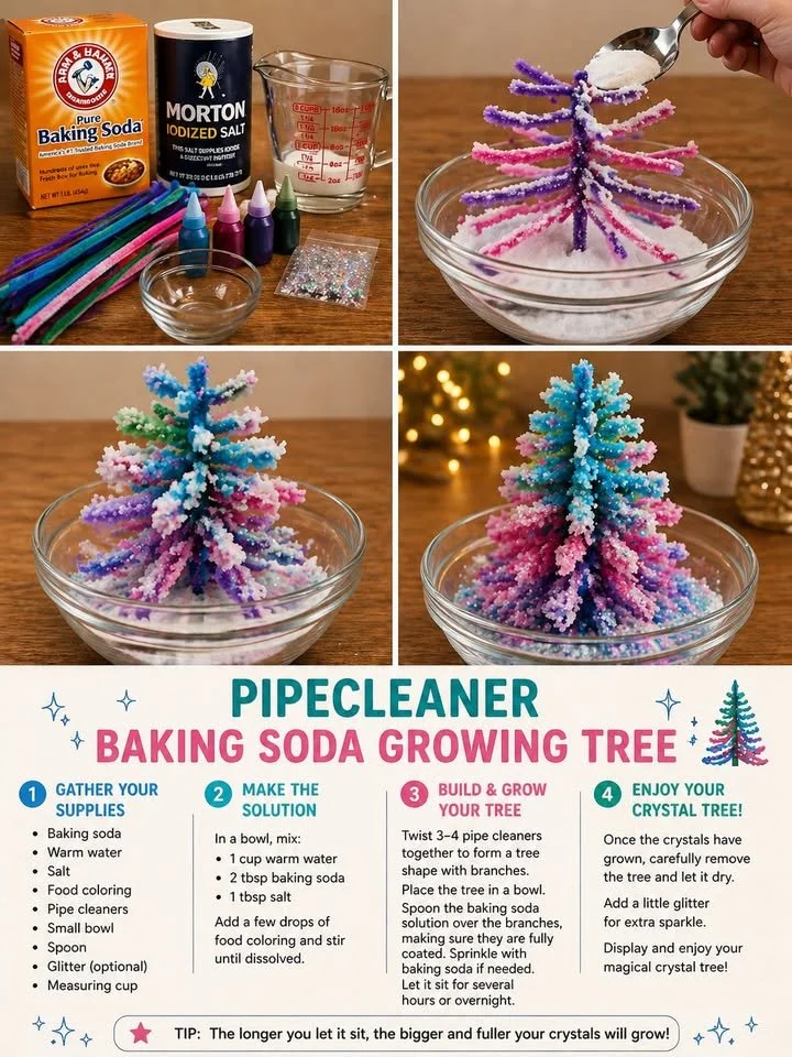 Pipe Cleaner Baking Soda Crystal Tree 5 Pipe Cleaner Baking Soda Crystal Tree