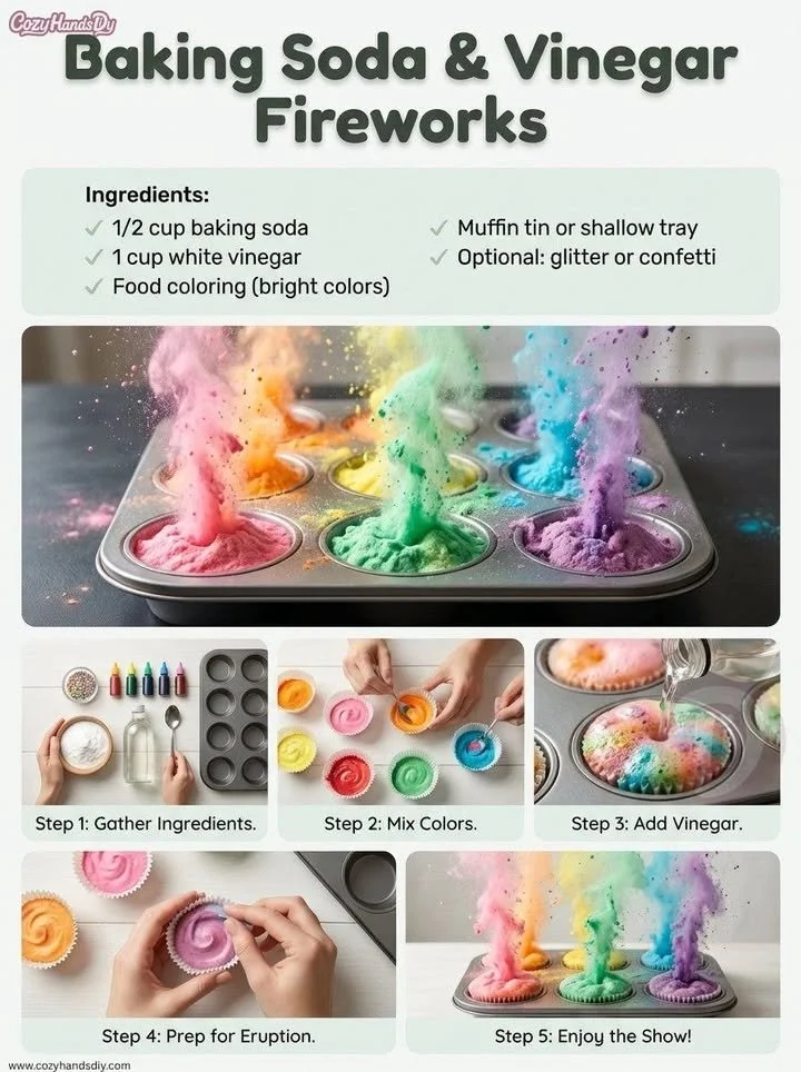 Baking Soda & Vinegar Fireworks 5 Baking Soda & Vinegar Fireworks