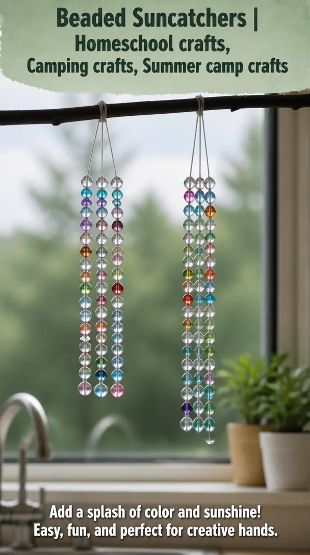 Beaded Suncatchers | Homeschool crafts, Camping crafts, Summer camp crafts 6 Beaded Suncatchers | Homeschool crafts, Camping crafts, Summer camp crafts
