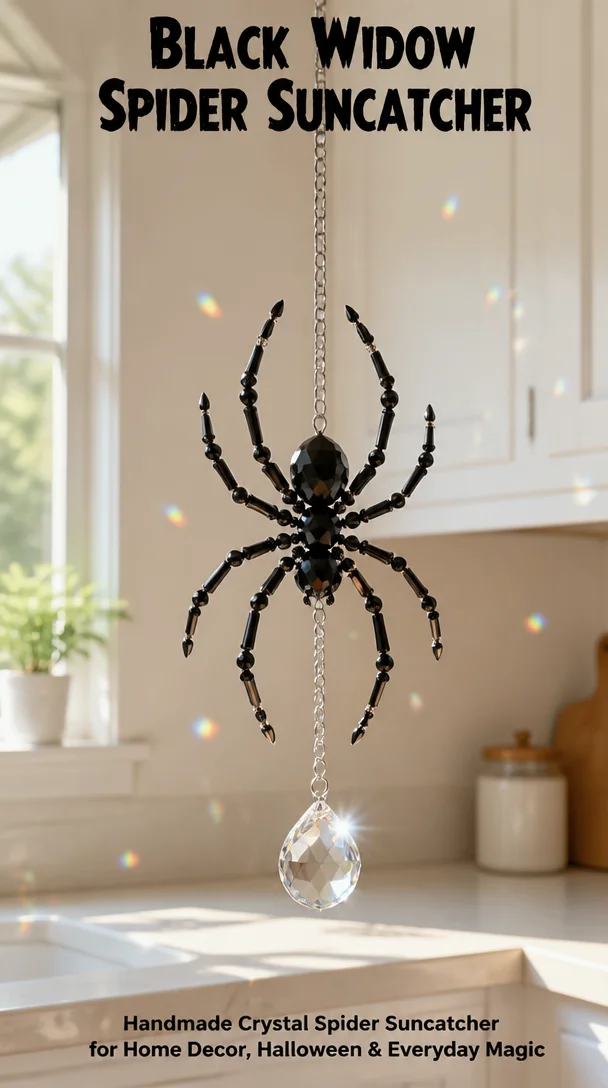 Black widow spider suncatcher 4 Black widow spider suncatcher
