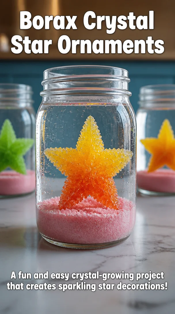 Borax Crystal Star Ornaments 6 Borax Crystal Star Ornaments