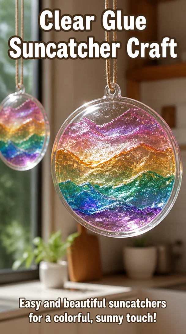 Clear Glue Suncatcher Craft 6 Clear Glue Suncatcher Craft