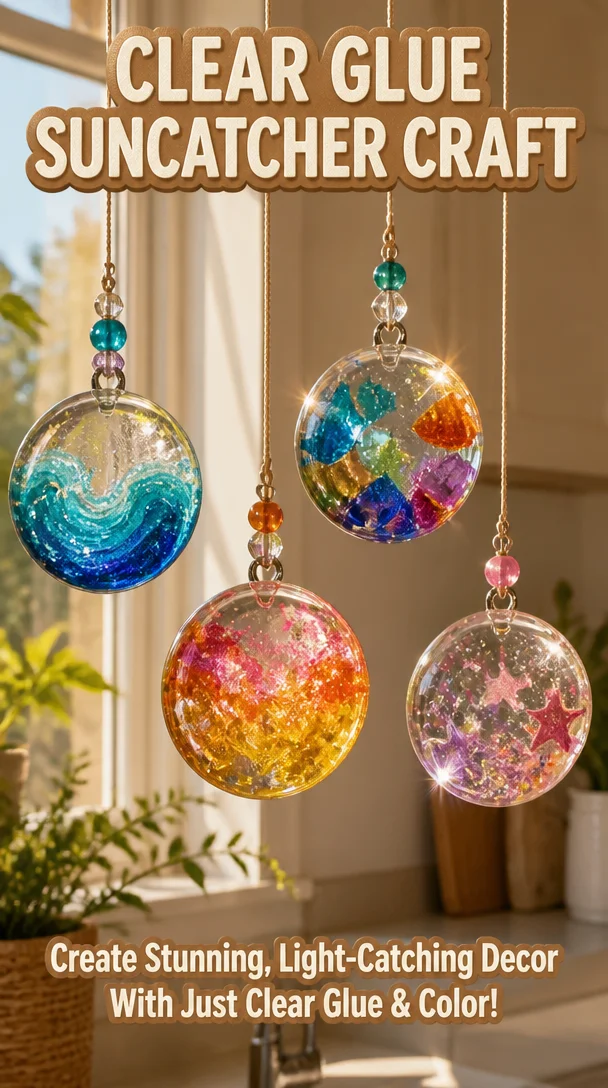 Clear Glue Suncatcher Craft 8 Clear Glue Suncatcher Craft