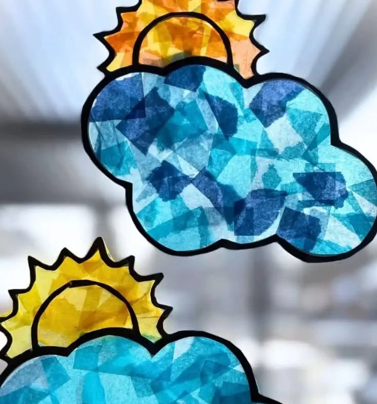 Cloud Suncatcher Craft for Kids | Easy Weather Craft That Looks Like Stained Glass 5 Cloud Suncatcher Craft for Kids | Easy Weather Craft That Looks Like Stained Glass