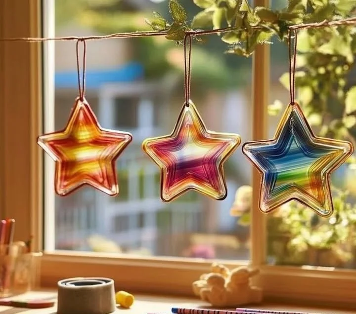 Crayon Star Suncatchers 5 Crayon Star Suncatchers
