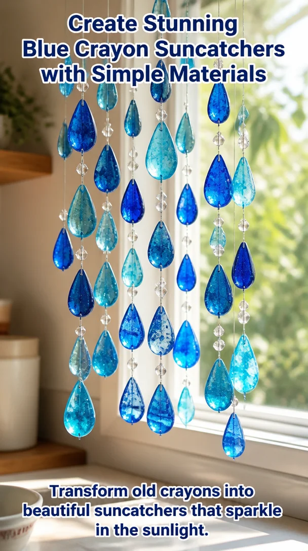Create Stunning Blue Crayon Suncatchers with Simple Materials 8 Create Stunning Blue Crayon Suncatchers with Simple Materials
