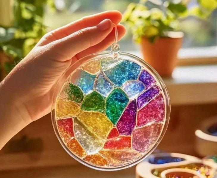 Create Stunning Clear Glue Mosaic Suncatchers Perfect for Any Window 7 Create Stunning Clear Glue Mosaic Suncatchers Perfect for Any Window