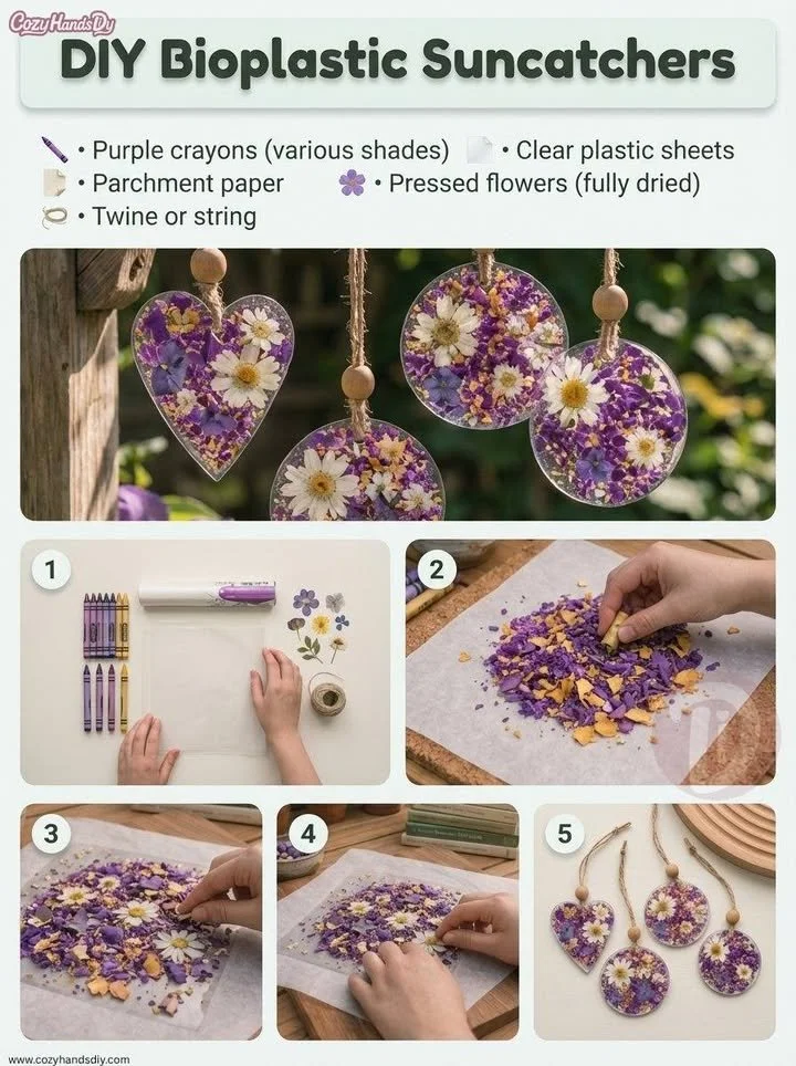 DIY Bioplastic Suncatchers 5 DIY Bioplastic Suncatchers