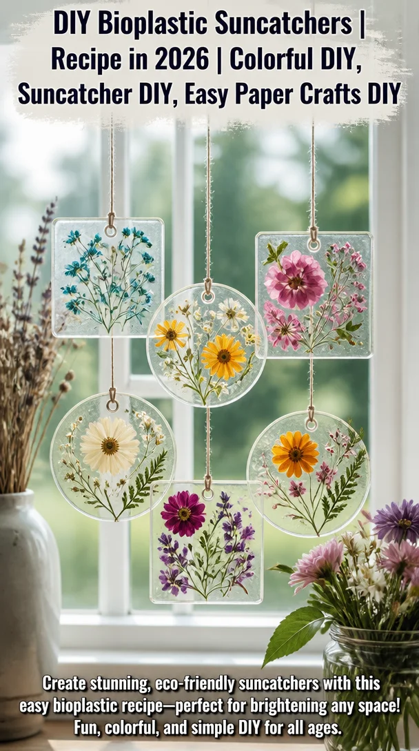 DIY Bioplastic Suncatchers | Recipe in 2026 | Colorful DIY, Suncatcher DIY, Easy Paper Crafts DIY 8 DIY Bioplastic Suncatchers | Recipe in 2026 | Colorful DIY, Suncatcher DIY, Easy Paper Crafts DIY