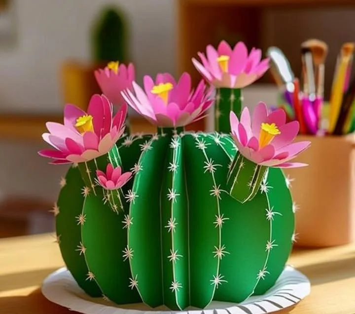 DIY Paper Plate Cactus 6 DIY Paper Plate Cactus