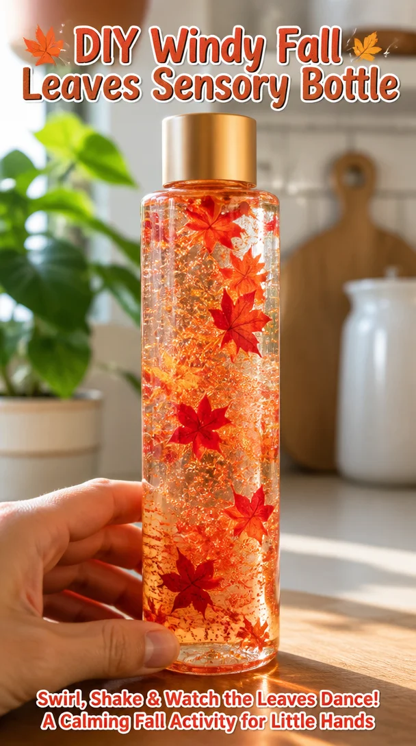 DIY Windy Fall Leaves Sensory Bottle 6 DIY Windy Fall Leaves Sensory Bottle