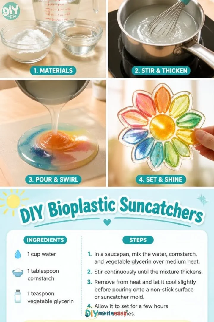 Easy how to make DIY Bioplastic Suncatchers At Home ❤️ 5 Easy how to make DIY Bioplastic Suncatchers At Home ❤️