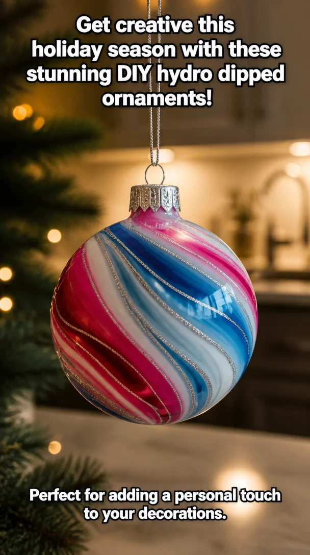 Get creative this holiday season with these stunning DIY hydro dipped ornaments! Perfect for adding a personal touch to your decorations. 6 Get creative this holiday season with these stunning DIY hydro dipped ornaments! Perfect for adding a personal touch to your decorations.