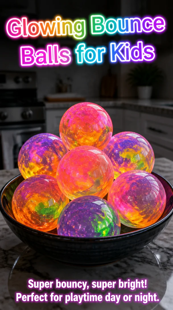 Glowing Bounce Balls for Kids 6 Glowing Bounce Balls for Kids