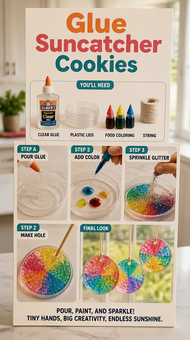 Glue Suncatcher Cookies 6 Glue Suncatcher Cookies