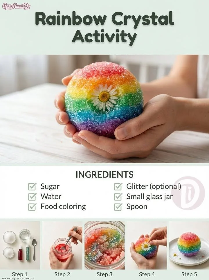 How to Make Rainbow Crystal Activity At Home 5 How to Make Rainbow Crystal Activity At Home
