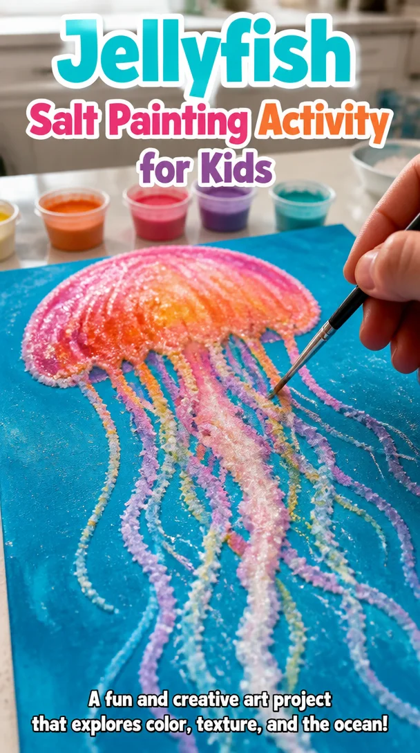Jellyfish Salt Painting Activity for Kids 6 Jellyfish Salt Painting Activity for Kids