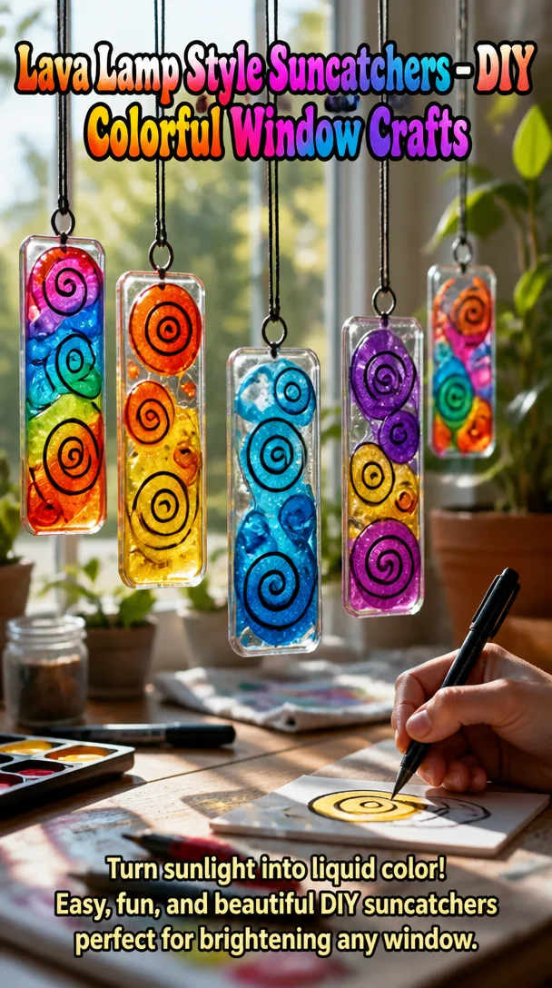 Lava Lamp Style Suncatchers – DIY Colorful Window Crafts 4 Lava Lamp Style Suncatchers – DIY Colorful Window Crafts