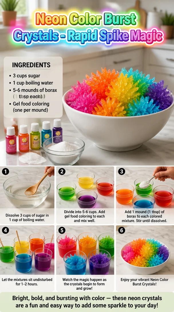 Neon Color Burst Crystals - Rapid Spike Magic 4 Neon Color Burst Crystals - Rapid Spike Magic