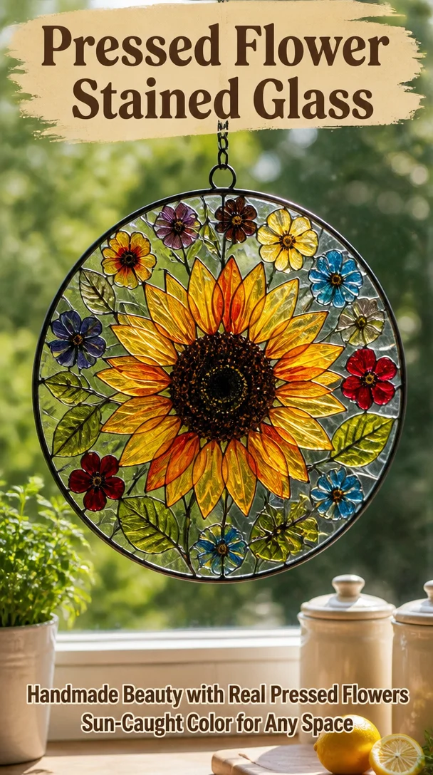 Pressed Flower Stained Glass 6 Pressed Flower Stained Glass