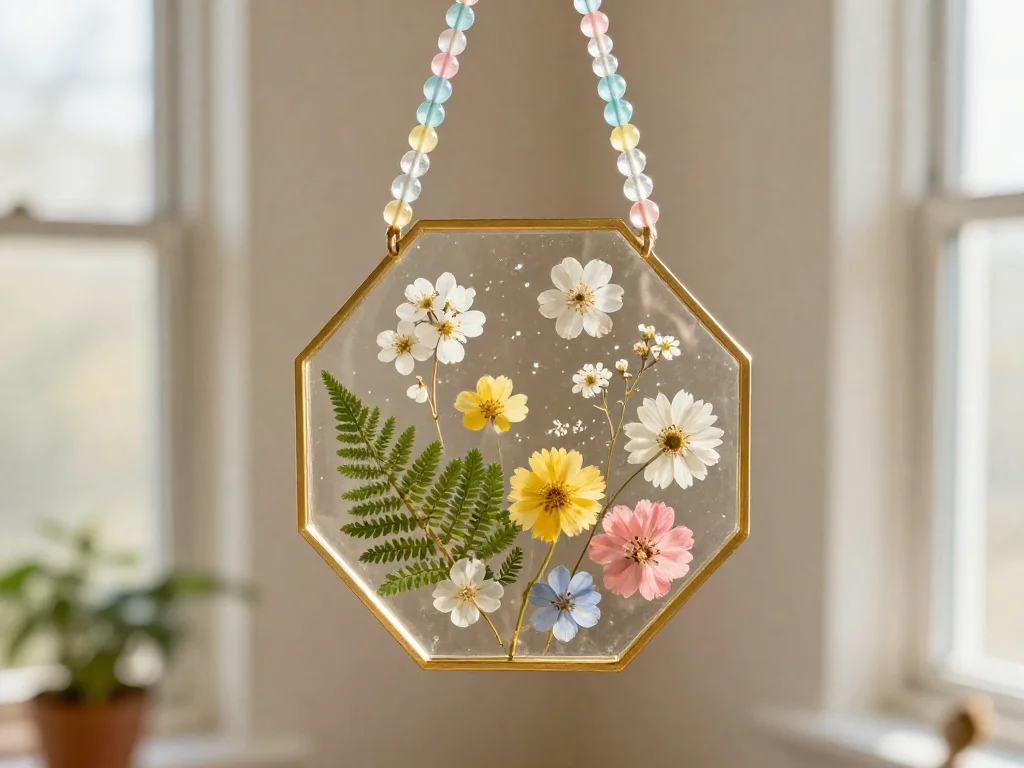 Pressed Flower Suncatcher DIY Craft (Easy Clear Glue Method) 9 Pressed Flower Suncatcher DIY Craft (Easy Clear Glue Method)