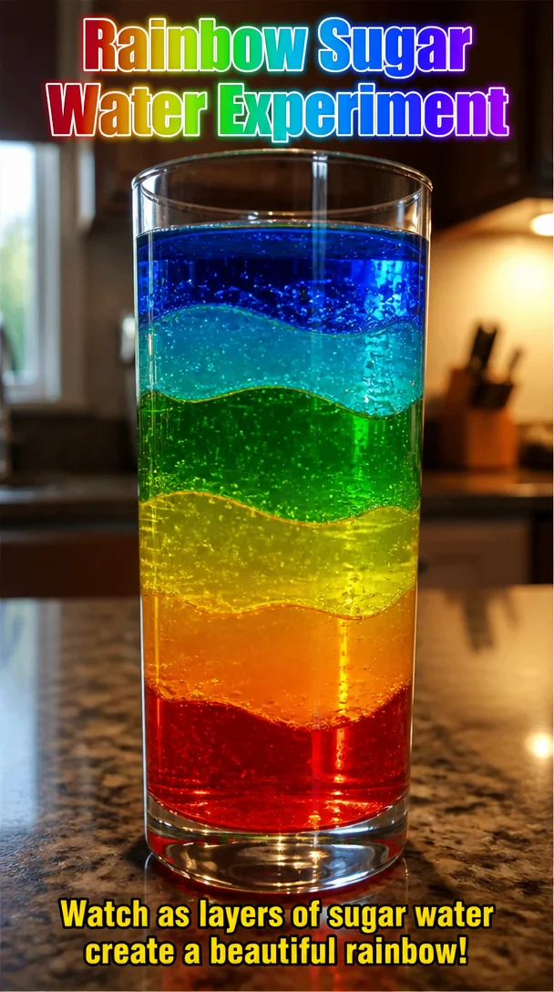 Rainbow Sugar Water Experiment 6 Rainbow Sugar Water Experiment