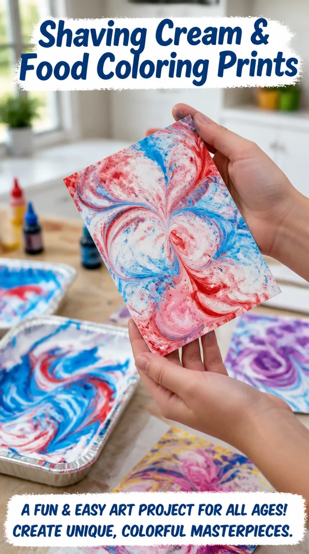 Shaving Cream & Food Coloring Prints 6 Shaving Cream & Food Coloring Prints