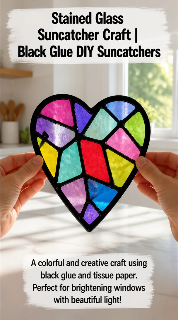 Stained Glass Suncatcher Craft | Black Glue DIY Suncatchers 6 Stained Glass Suncatcher Craft | Black Glue DIY Suncatchers