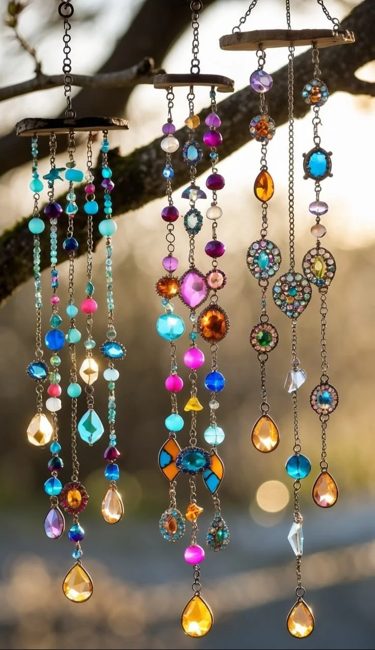 21 Creative Broken Jewelry Craft Ideas for Adults - WithLoveLive | How to make a wind chime, DIY wind chimes beads, Wind chimes made from beads 12 21 Creative Broken Jewelry Craft Ideas for Adults - WithLoveLive | How to make a wind chime, DIY wind chimes beads, Wind chimes made from beads
