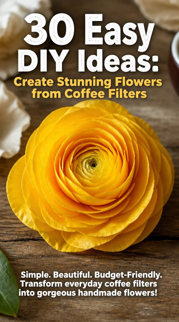 30 Easy DIY Ideas: Create Stunning Flowers from Coffee Filters 8 30 Easy DIY Ideas: Create Stunning Flowers from Coffee Filters