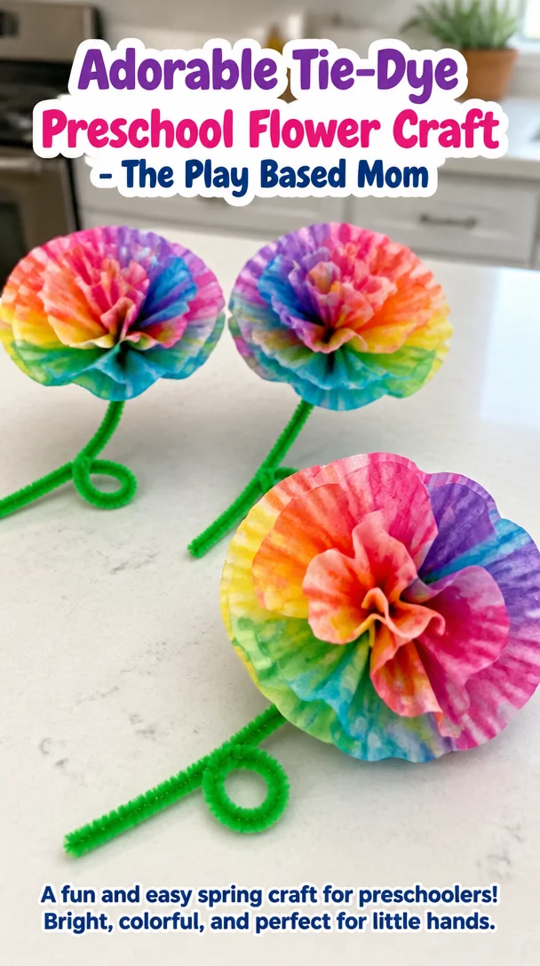 Adorable Tie-Dye Preschool Flower Craft - The Play Based Mom 8 Adorable Tie-Dye Preschool Flower Craft - The Play Based Mom