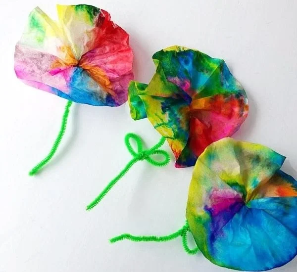 Adorable Tie-Dye Preschool Flower Craft - The Play Based Mom 12 Adorable Tie-Dye Preschool Flower Craft - The Play Based Mom