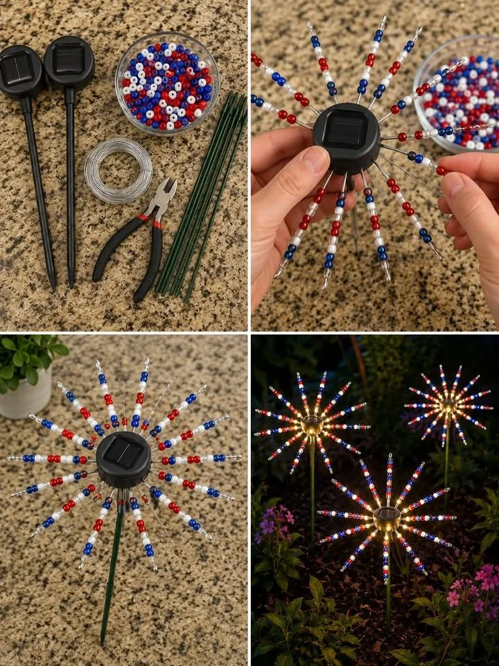 Beaded Solar Firework Garden Lights 11 Beaded Solar Firework Garden Lights