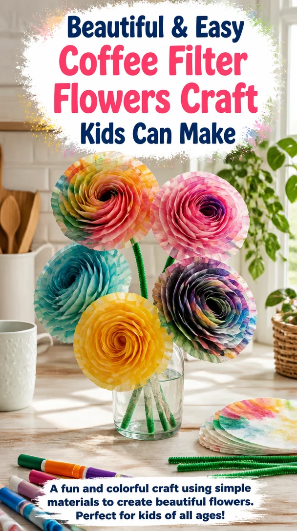 Beautiful & Easy Coffee Filter Flowers Craft Kids Can Make 8 Beautiful & Easy Coffee Filter Flowers Craft Kids Can Make