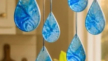 Blue Crayon Suncatchers 12 Blue Crayon Suncatchers