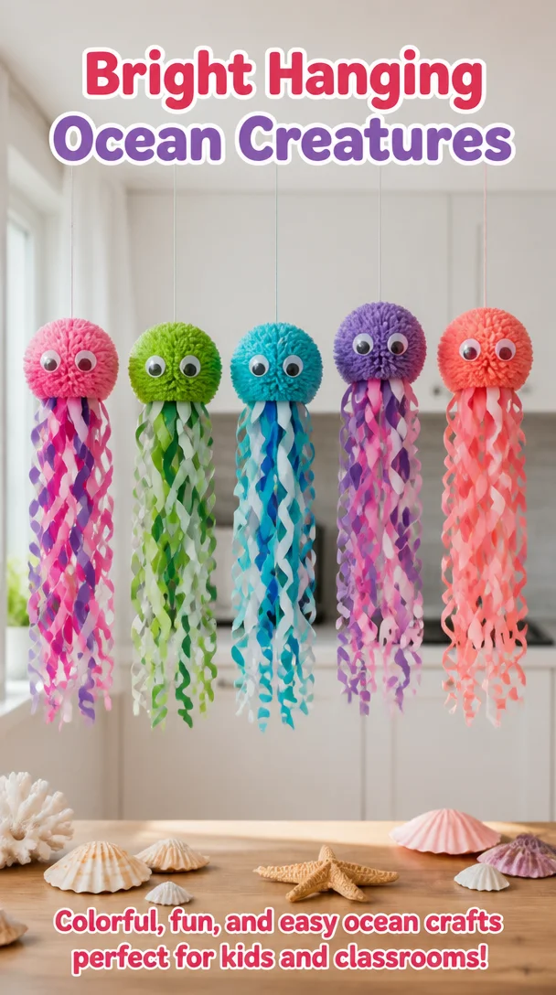 Bright Hanging Ocean Creatures 8 Bright Hanging Ocean Creatures