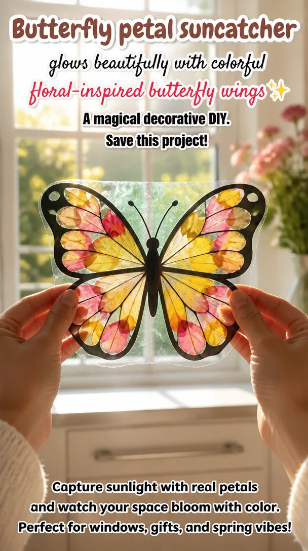 Butterfly petal suncatcher glows beautifully with colorful floral-inspired butterfly wings ✨ A magical decorative DIY. Save this project! 7 Butterfly petal suncatcher glows beautifully with colorful floral-inspired butterfly wings ✨ A magical decorative DIY. Save this project!