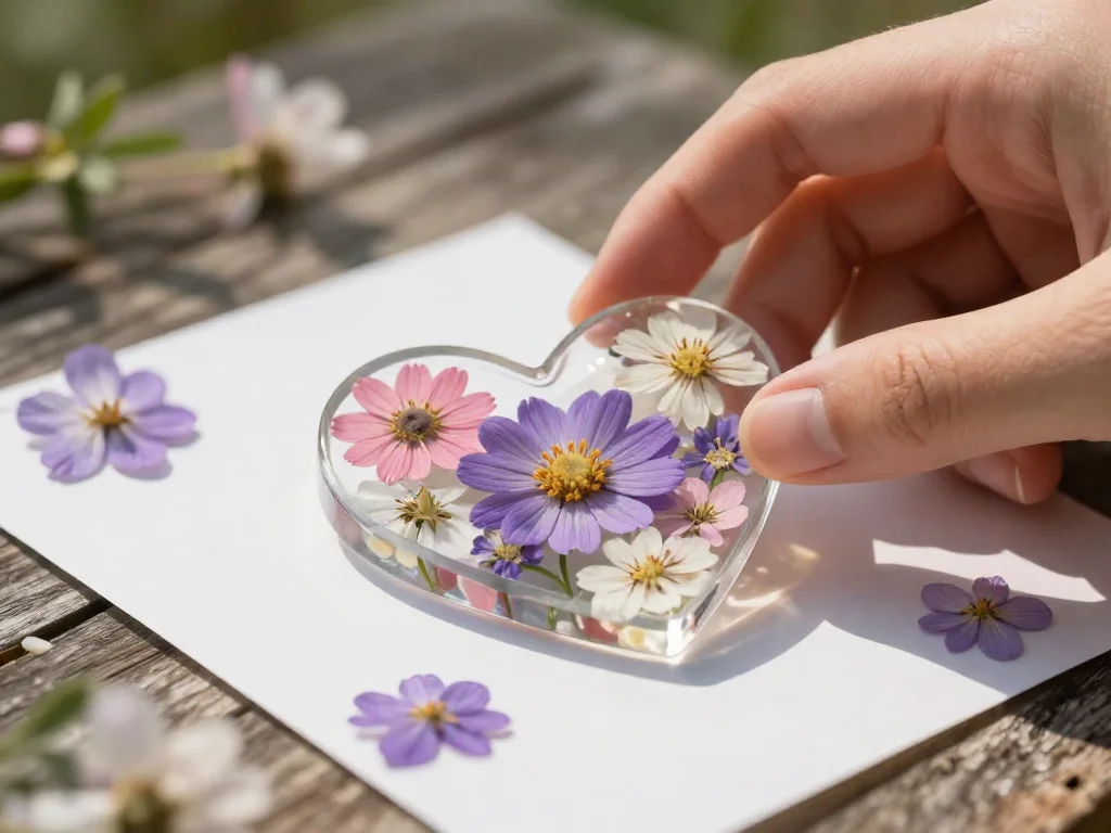 Clear glue flower hearts dry into delicate translucent floral heart keepsakes ✨ A beautiful handmade DIY. Save this project! 9 Clear glue flower hearts dry into delicate translucent floral heart keepsakes ✨ A beautiful handmade DIY. Save this project!