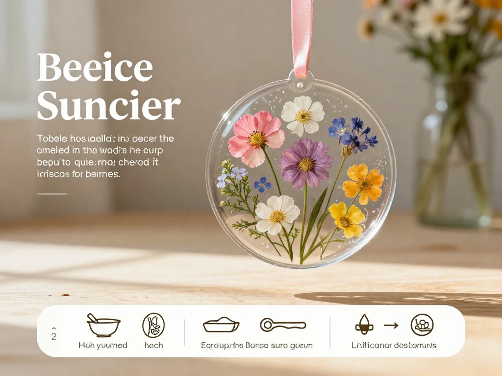 Clear Glue Flower Suncatchers 9 Clear Glue Flower Suncatchers