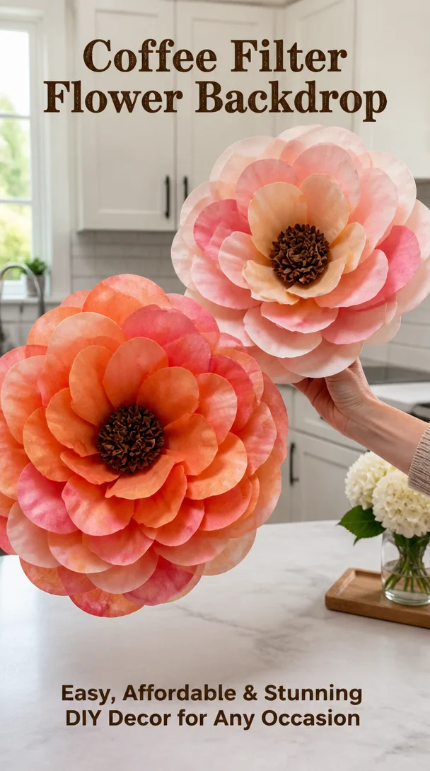 Coffee Filter Flower Backdrop 8 Coffee Filter Flower Backdrop