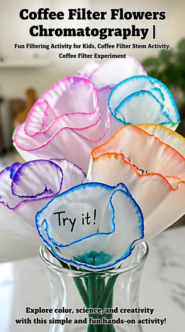 Coffee Filter Flowers Chromatography | Fun Filtering Activity for Kids, Coffee Filter Stem Activity, Coffee Filter Experiment 8 Coffee Filter Flowers Chromatography | Fun Filtering Activity for Kids, Coffee Filter Stem Activity, Coffee Filter Experiment