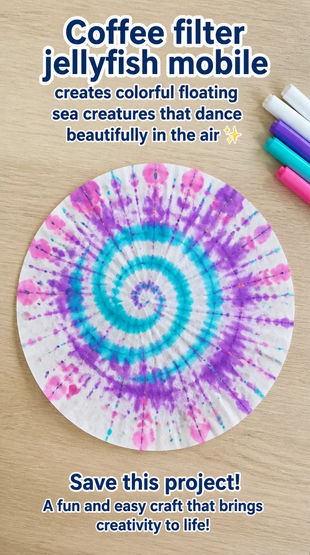 Coffee filter jellyfish mobile creates colorful floating sea creatures that dance beautifully in the air ✨ Save this project! 8 Coffee filter jellyfish mobile creates colorful floating sea creatures that dance beautifully in the air ✨ Save this project!