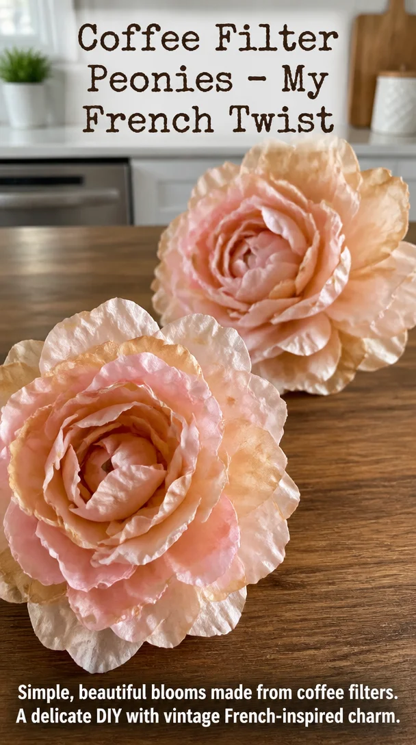 Coffee Filter Peonies - My French Twist 9 Coffee Filter Peonies - My French Twist