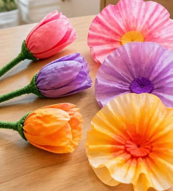 Coffee Filter Tulips: Easy DIY Spring Crafts for Adults and Kids 12 Coffee Filter Tulips: Easy DIY Spring Crafts for Adults and Kids